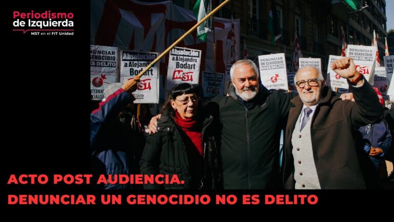 Audiencia contra Bodart. Denunciar un genocidio no es delito