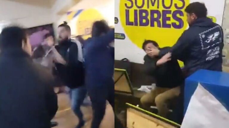 Batalla campal en la Facultad de Derecho de la UBA entre militantes del peronismo y libertarios por una mesa