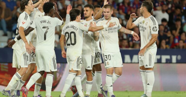 Real Madrid tuvo el primer gol de Franco Mastantuono, goleó al Levante por LaLiga y sigue su marcha arrolladora en la temporada